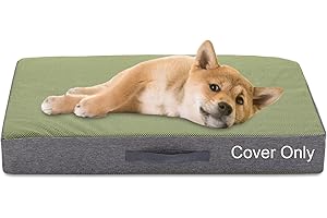 Leberna Waterproof Dog Bed Cover Washable, Heavy Duty Durable Oxford Universal Pet Dog Bed Replacement Protector Cover (Green, Large(44" L × 32" W × 4" H))