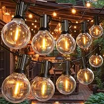 Guirlande Lumineuse Extérieur 20m G40 - 30 LED IP44 Imperméable Pour Jardin, Terrasse Et Pergola