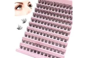 CNMTCCO Lash Clusters, 120Pcs DIY lash Extenisons 8-16MM D Curl Fluffy Individual Natural Wispy Lashes Reusable Eyelash Extension at Home (Naturally)