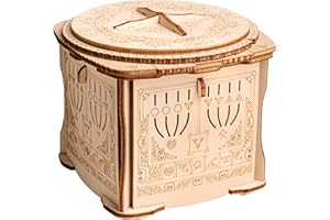 ESC WELT Wooden Secret Lock Box – kreatywne pudełko prezentowe na pieniądze, bony, karty podarunkowe – gra w drewniane pudełko 3D – puzzle prezentowe – pudełko prezentowe dla młodzieży i dorosłych –