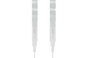 KristLand Elegant Tassel Earrings with Cubic Zirconia 925 Sterling Silver Ear Pin Gold Plated Long Tassel Jewelry Gifts for Ladies Girl Women
