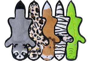 SHARLOVY Confezione da 5 giocattoli per cani increspati aggiornati, da masticare a lunga durata, per cuccioli di cane aggressivi e peluche, giocattoli da masticare per dentizione, giocattolo per cani