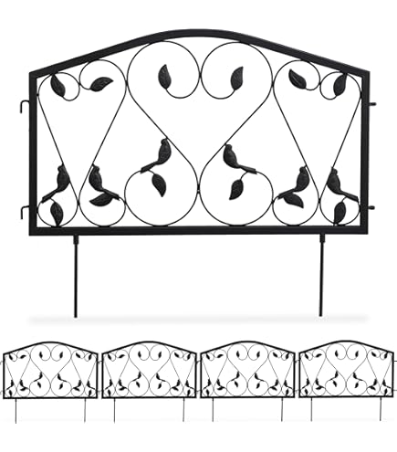 Lot De 6 Bordures De Jardin Relaxdays - Plastique Noir 32,5 X 61 Cm Pour Délimiter Massifs