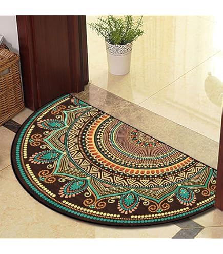 Emmevi Zerbino Semiluna Antiscivolo – 40x70 Cm, Retro In Gomma, Pelo Sintetico Assorbente, Made In Italy, Colore Grigio