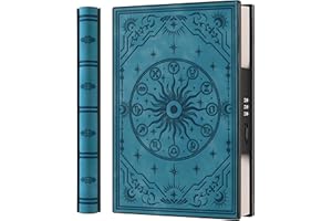 HWXBEN Diario A5 con lucchetto a combinazione e piatto a 180°, in morbida pelle PU con disegno zodiacale in rilievo, ideale per adulti, donne, uomini e adolescenti, per una maggiore privacy – Teal