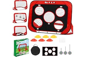 ‎CATCHLUCK CATCHLUCK Fussballtore für Garten Kinder, Pop Up Fussballtor Kinder mit 6 Hindernissen, Zielen und Tragetasche, Tor Kinder Fußball Tore