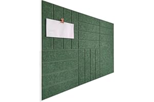 DECORETTA Cork Board Alternative - 6 Pack Felt Wall Tiles with Safe Removable Adhesive Tabs, Cork Boards for Walls Notice Board for Home Office and Classroom Pin Board Tack Board - Tree