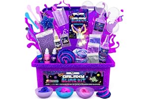 Original Stationery Mini Galaxy Slime Kit med Glow in The Dark Slime för att make glitter slime & Galactic Slim Kit för flick
