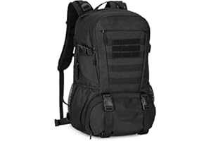 G-RAPHY G-graphy Militare Zaino Tattico Grande Capacità Esercito Assault Pack Molle 3 Giorni Escursionismo Daypack per Caccia Trekking Campeggio e Altre Attività All'apert (#01-Nero)