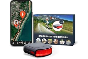 PAJ GPS Tracker Bicycle Rear Light - Incl. 3-Month Premium Subscription | Real-Time Tracking - Fall Alert - Route History & Geofence - 100% waterproof - Up to 20 Days Battery Life