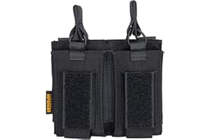 EXCELLENT ELITE SPANKER Custodia a Cielo Aperto per Caricatori Singoli/Doppi/Tripli Molle per M4 M14 M16 AK AR Elastico per Caricatori per Sacchetto Pistola Mag