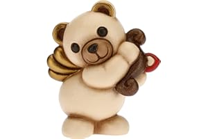 THUN - Soprammobile Teddy Cupido - Idea Regalo per Il Giorno degli Innamorati - Soprammobile da Collezione - Linea Tell Me Your Love - Formato Piccolo - Ceramica - 6,8 x 5,8 x 8,5 h cm