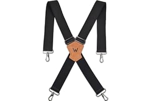 WELKINLAND 2Inch Heavy Duty Suspenders for Men, Work Suspenders with Hooks