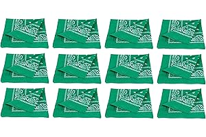 PURECITY Lot Grossiste 12 Bandana Foulard Coton Motif Paisley Cachemire - Plusieurs Coloris Disponibles