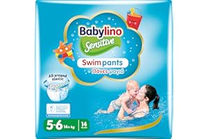 Babylino Sensitive SwimPants, Pannolini Mare e Piscina, Taglia 5-6 (oltre 14kg), 14 Unità