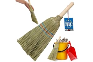 KOTARBAU® Mini Escoba de Paja de Sorgo de 20 cm con Mango de Madera 10 cm Cepillo de Mano para Barrer Áreas Pequeñas