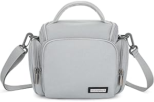 UBORSE Camera Bag Case DSLR Camera Bag Mirrorless Camera Bag Photographers with Removable Padded Dividers for DSLR Cameras, Lenses and etc (Grey)