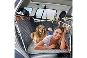 ANOSOSPECIAL Back Seat Extender,Dog Car Seat Cover,Waterproof Pet Hammock Travel Bed,Durable Camping Air Mattress,Non Inflatable Car Bed Mattress Easy Clean for SUV Truck (Black)