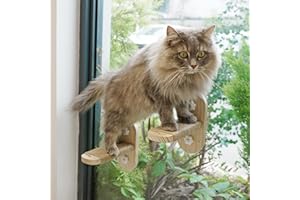 PETKARAY Cat Window Shelf - Original Cat Perch Stairs, Durable Seat for Indoor Cats