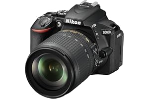 Nikon D5600 - Cámara réflex de 24.2 MP (pantalla táctil de 3", Full HD) negro - kit con objetivo AF-S DX 18 - 105 mm VR, versión europea