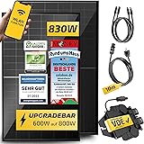 Solakon® 830W Balkonkraftwerk 800W komplett Steckdose - Balkonkraftwerk 800 Watt upgradebarer Wechselrichter 600W - Solaranla