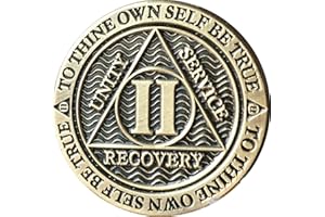 Recoverychip 2 Year AA Medallion Reflex Antique Chocolate Bronze Chip