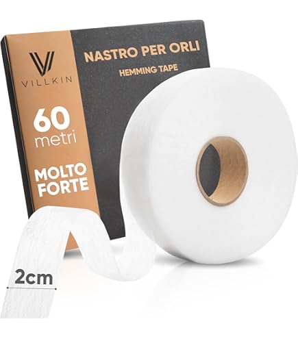 Nastro Termoadesivo Per Orli Tessuti - 100m X 40mm, Bianco, Lavabile, Per Vestiti E Tende - Foto 3