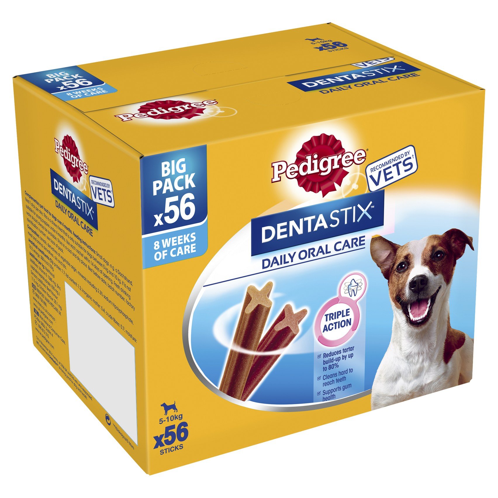 Pedigree Dentastix Daily Oral Care Small Dog 510 k g, 56 Sticks, Pack