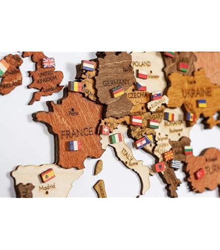 EWA Eco Wood Art Puzzle 3D de madera para adultos y adolescentes