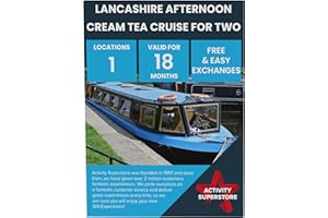 Activity Superstore Lancashire Afternoon Cream Tea Cruise for Two Gift Experience Voucher, Cruise Gifts, Couples Gifts, Retirement Gifts