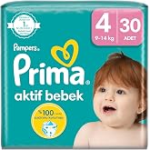 Prima Bebek Bezi Aktif Bebek 4 Beden 30 Adet Standart Paket