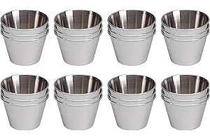 Darioles | Lot de Moules de Pâtisserie en Acier inox | Moules à Flan empilables | Moules individuels pour la Préparation de Desserts et Pâtisseries | EUROXANTY Accessoires de Cuisine | Lot de 24