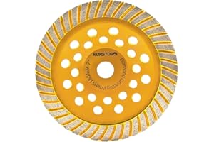 KURSTOL Mola a Tazza Diamantata - Disco abrasivo diamantato turbo ruota 7 "/ 180 mm, pergola della lama 7/8" -5/8" per tagliare e smerigliare piastrelle di ceramica, porcellana, granito e marmo