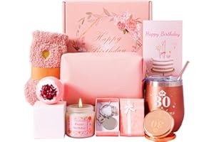 BEYOTINY 30th Birthday Gifts For Women, Happy 30th Birthday Hamper Basket For Her, Turning 30 Year Old Female Birthday Gifts,Birthday Pamper Box For Ladies, Personalised 30th Birthday Presents For Mom Wife