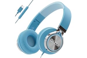 ARTIX CL750 USB C Wired Headphones with Mic and Volume Control Noise Isolating Computer On-Ear Headphones with Wire, Plug In Headset for Laptop, Corded Headphone (USB C) for iPhone 15-16