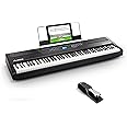 Alesis Recital Pro + M-Audio SP-2 - Pianoforte Digitale con Casse, 12 Suoni, 88 Tasti Pesati, 3 mesi di Lezioni Gratis + Peda