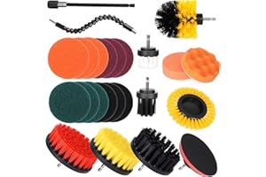 AOKYOM 24 Spazzole per Trapano Elettrico Set di Spazzole Pulizia per Trapano Spazzola per Trapano per Pulire Spazzola Rotante Pulizia per Toilette Bagno Piastrelle Lavello Auto
