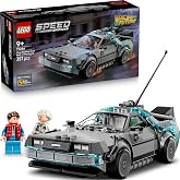LEGO Speed Champions Time Machine from Back to the Future 77256 | Toys for 9+ Year Old Boys, Car Model Kit, Doc Brown & Marty