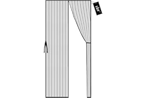 YRH Magnetic Fly Screen Door,New Side Buckle Design,Heavy Duty Mesh,Self Sealing - Upgrade Enhanced Screen Mesh,Powerful Magnets,Full Frame Magic Tape Screen Door No Gap,Black - 120 × 220 cm