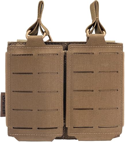 Système Molle Tasmanian Tiger Panneau Quadruple Porte-chargeurs M4 Noir Tasmanian Tiger - Système MOLLE Laser équipement Tactique Molle