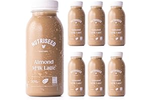Nutriseed Almond Milk Latte (6 x 250ml) - Containing Almond Milk, Coffee and Sweet Agave Syrup, 100% Natural Ingredients, No Added Sugar, Gluten-Free & Dairy-Free