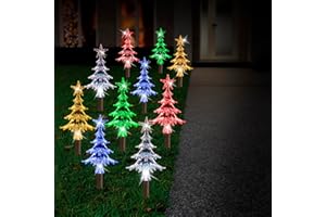 GENTRAX Lichterkette, Wegleuchte, Mini-Baum, 20 Stück, mehrfarbige LEDs