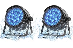 Glowingstage 300 W LED Par IP65 wasserdicht,2 Stück RGBW Bühnenlicht LED Par Strahler, DMX512 Discolicht Partylicht geeignet für Outdoor Partys und Konzerte an regnerischen Tagen