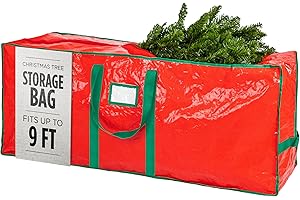 Handy Laundry, Christmas Tree Storage Bag - Stores 9 Foot Artificial Xmas Holiday Tree, Durable Waterproof Material, Zippered Bag, Carry Handles. Protects Against Dust, Insects and Moisture.