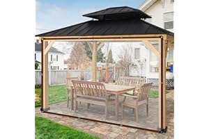 BeGrit 3M x 6M wasserdichte Transparente Plane mit Ösen Wetterfeste Plane Transparente Strapazierfähige Vordächer und Planen enthalten Spanngummi für Gartenmöbel Pflanzen Gewächshaus Pet Hutch Dach