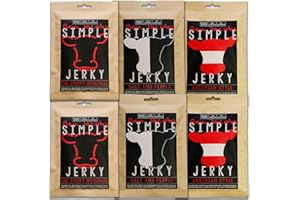 BEN JACOBS Beef Jerky Carne de vaca Caja de muestra de cecina, 6 x 50 g, carne de vacuno austriaca de primera calidad alimentada con pasto, sin aditivos ni conservantes (6 x 50g, Greatest Hits)