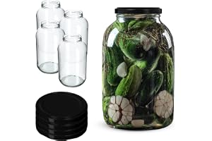 KADAX 4 stycken 4L glasburkar med skruvlock fi100mm för gurka, kombucha, kimchi