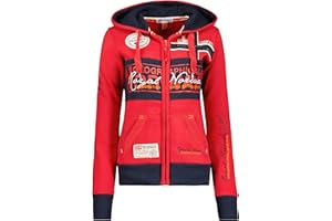 Geographical Norway Flyer Lady - Tasche per Felpa con Cappuccio da Donna - Felpa da Donna Casual Pullover a Maniche Lunghe Caldo - Giacca con Cappuccio Sport Tops