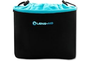Lens-Aid Funda Neopreno para Camara con Forro Polar: Bolsa Protectora para DSLR, Bridge, MFT, com-pacta y Accesorios, Compatible para Canon, Nikon, Pentax, Fuji, Sony y más (L)