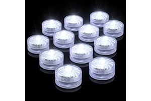 HL Candele a LED senza fiamma Tea Lights, mini luce subacquea, 100 ore di illuminazione a LED per laghetto Luci decorative per laghetto, piscina, acquario, vaso, vasca da bagno, spa, festa, festival